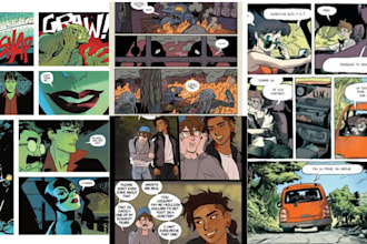 draw graphic novel comic book page storyboard cartoon comic book cover nsfw
