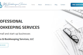 finance bookkeeping landing page website accounting website income tax website