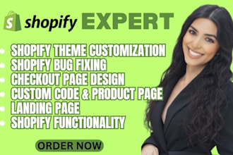 design shopify theme, shopify checkout page, bug fixing, shopify custom coding