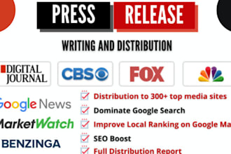 do press release distribution to top news sites in canada, UK, US and australia