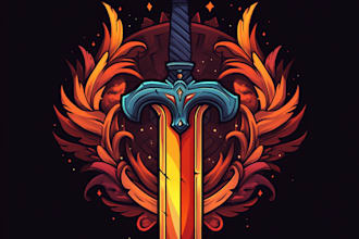 do unique fantasy cyberpunk horror logo