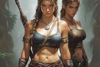 make fantasy art, creature, fantasy character, and dnd party