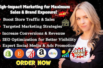 promote and advertise your shopify, etsy, ebay, and amazon stores to boost sales