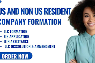 form or dissolve US llc, get ein or itin, company registration for all states
