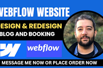 build and develop a responsive and fast loading webflow website design with SEO
