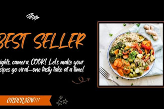 create HQ pinterest facebook instagram recipe cooking food video tutorial