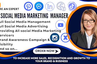 social media marketing manager growth instagram content creator shopify sale ads