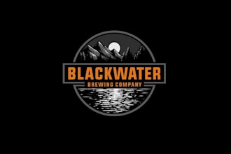 design black water brewing company logo