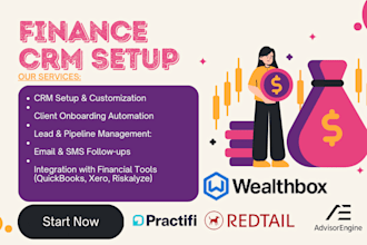 setup finance CRM wealthbox redtail CRM advisorengine practifi pulse360 velocify