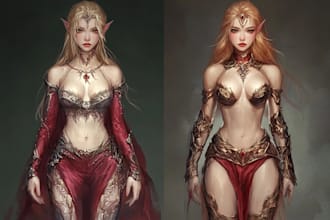 draw your oc dnd or fantasy character art
