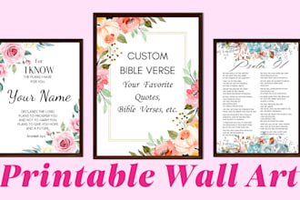 design custom printable wall art for your store and home