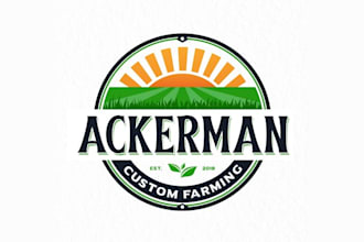 design unique custom farming business logo