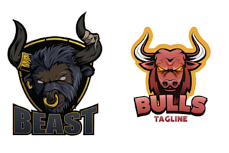 design esport mascot bull logo