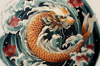 do a personalized japanese style tattoo desing