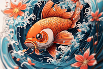 create a tattoo design in japanese style