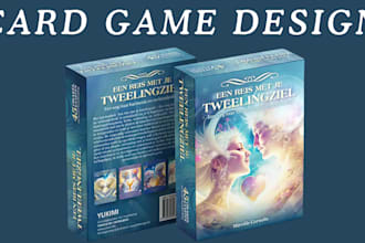 design card game, board game playing card board game design card box mockup