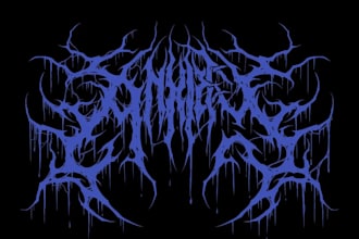 design death metal, black metal and heavy metal logo for your band