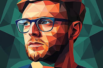 design an awesome low poly vector illustration