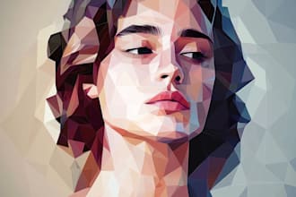 design mosaic and low polygonal art