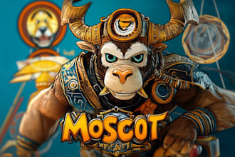 design unique cartoon character or mascot logo