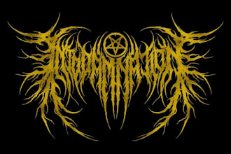 make a black metal and death metal logo