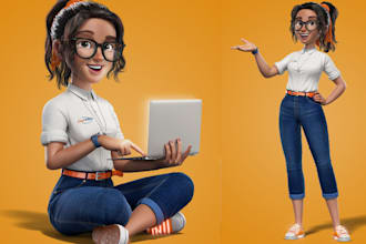 custom 3d cartoon character game character 3d rigging realistic blender 3d model