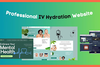 design a converting iv hydration, medical website, iv hydration website