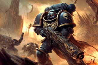 create a warhammer 40k character with my style