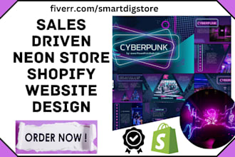 design neon website neon light neon sign text animation dropshipping store