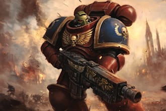 do your warhammer 40k character illustration