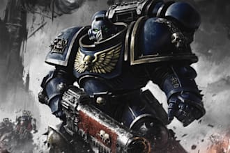 design your warhammer 40k character illustration