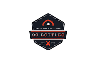 design monogram clean craft beer brick logo