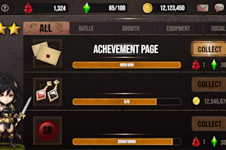 design attractive UI UX for mobile and PC games