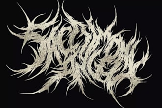 draw a metal, horror, dark logo