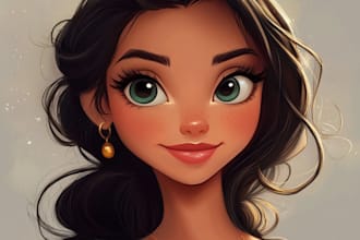 draw your portrait into a disney style cartoon