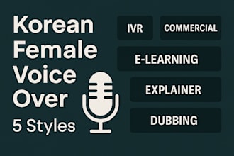 warm korean female voice over