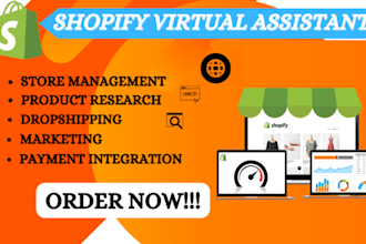 shopify virtual assistant, shopify sales expert, manage shopify store