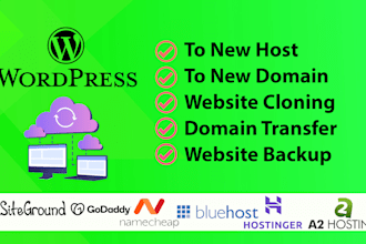 migrate wordpress website, transfer website, move website to new host or domain