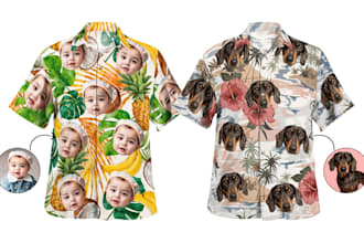 create personalized custom tropical hawaiian shirt