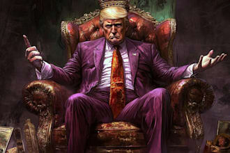 make an awesome political cartoon art