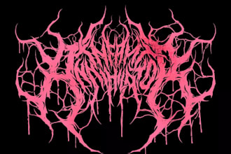 draw heavy metal, black metal, death metal font band logo