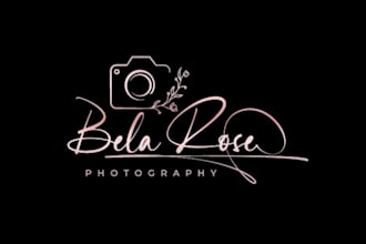 design a professional photography watermark or signature logo