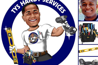 do high quality handyman logo with satisfaction guaranteed in just 12 hours