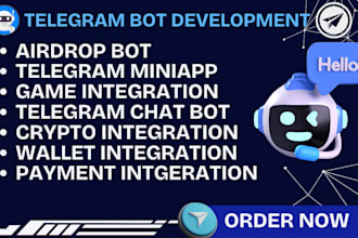 telegram bot crypto payment bot airdrop bot wallet integration bot tg miniapp