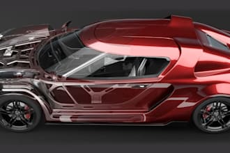 realistic 3d car model, mesh repair,bumper, car parts, widebody kit,3d rendering