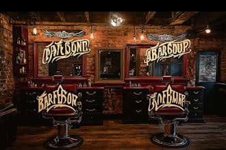 make more elegant and classic for logo tattoo and barbershop
