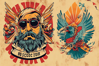 make old school and traditional tattoo design for you