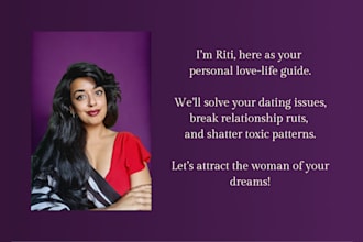 be your personal, certified dating and relationship coach to attract secure love