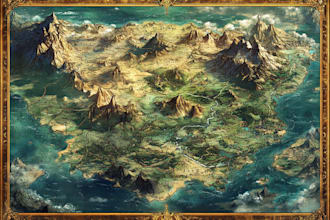 make a fantasy map for rpg fantasy dnd novels board game