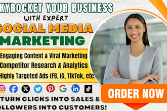 social media marketing manager content creator fb tiktok instagram marketing ads